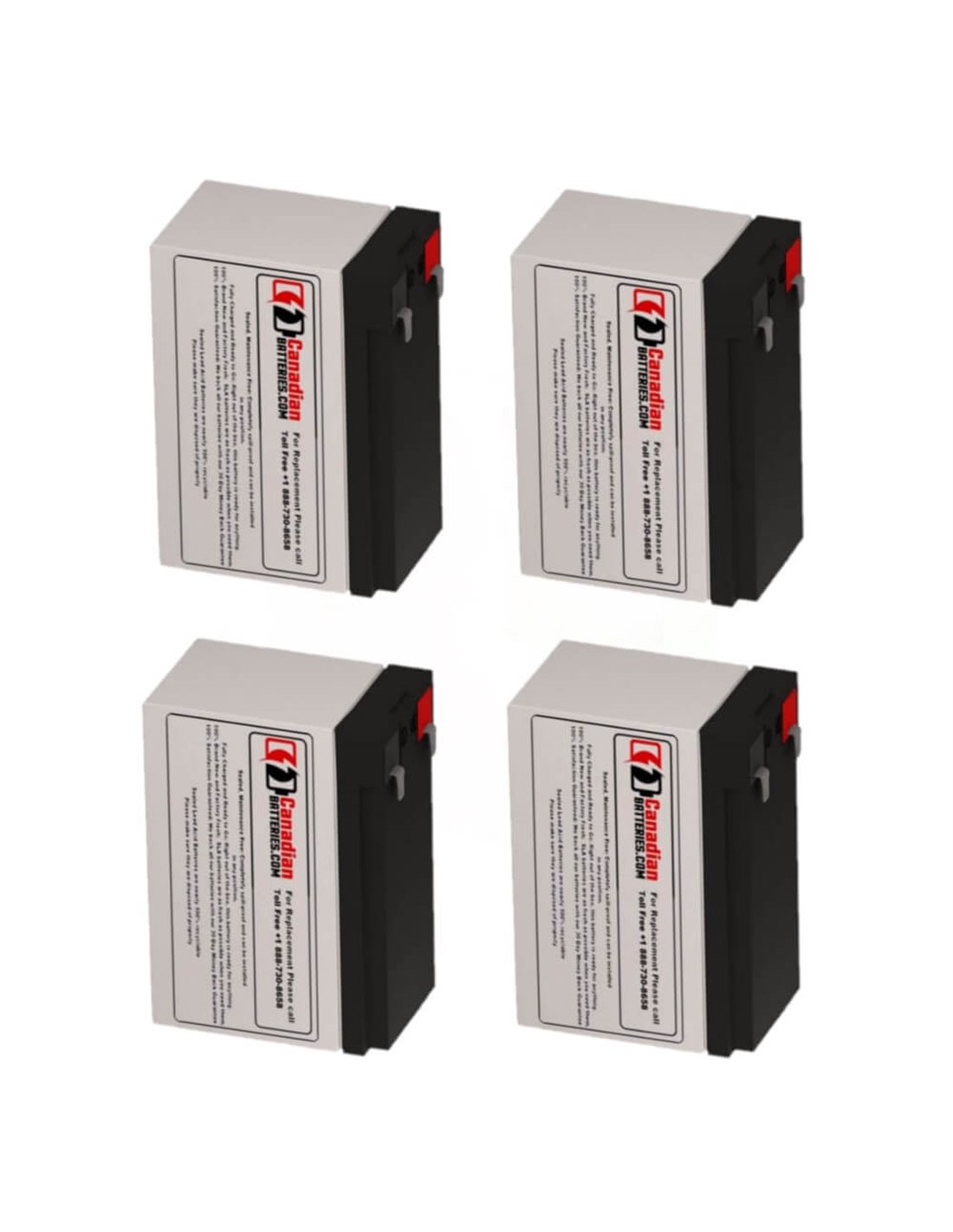 Batteries for Best Technologies Btg-0303 UPS, 4 x 12V, 7Ah - 84Wh
