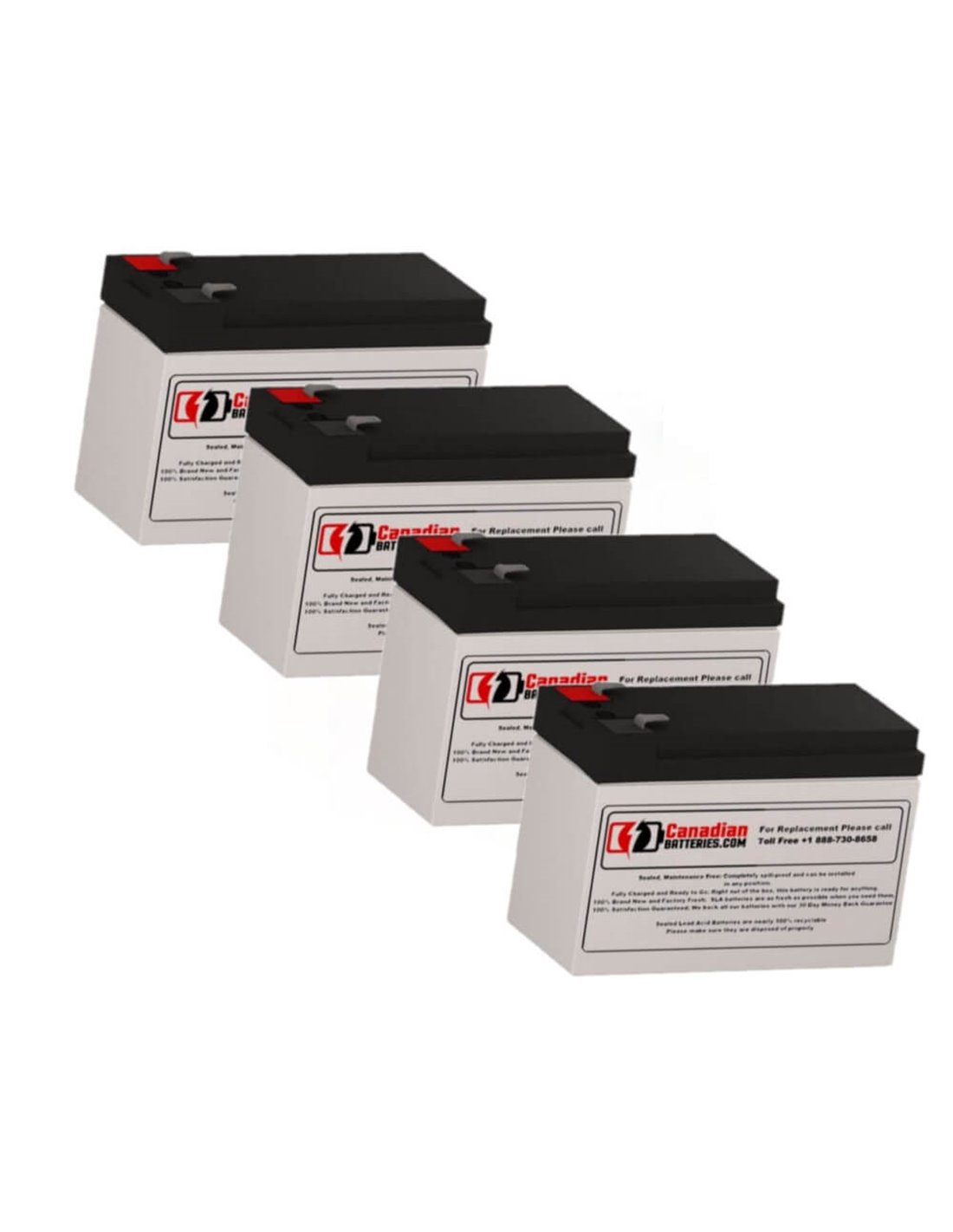 Batteries for Best Technologies Btg-0303 UPS, 4 x 12V, 7Ah - 84Wh
