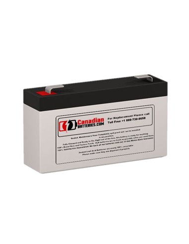 Battery for Intellipower La0865 UPS, 1 x 6V, 1.2Ah - 7.2Wh