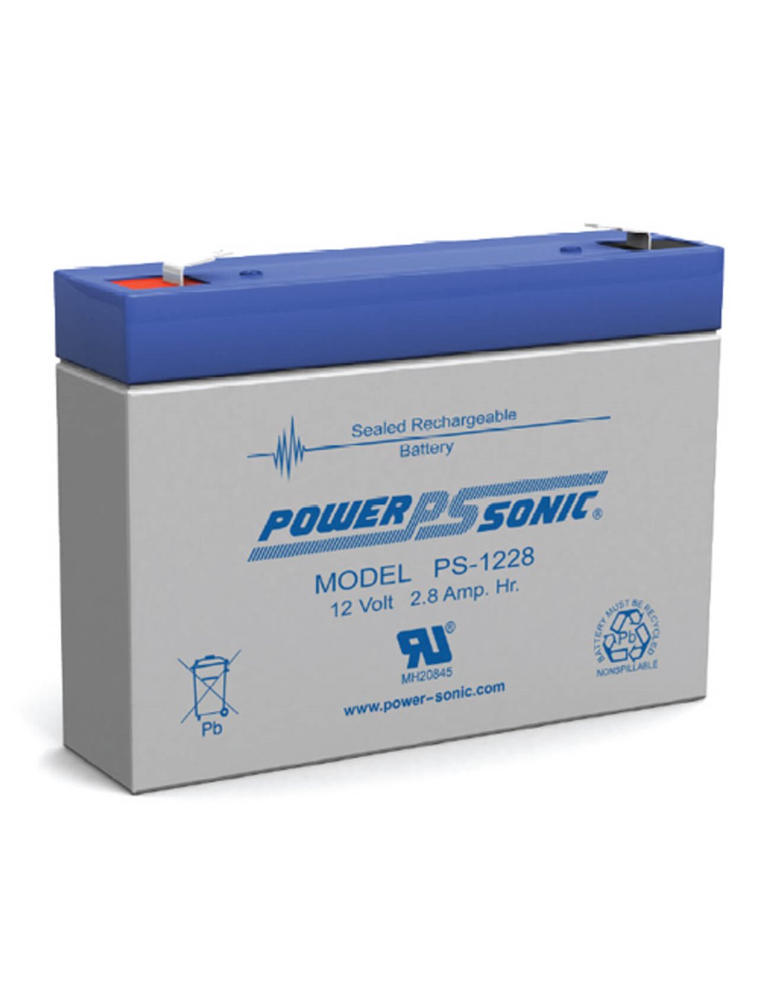 12 volt 2.8 amp hour sealed lead acid battery