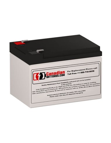 Battery for Minuteman B00009 UPS, 1 x 12V, 12Ah - 144Wh