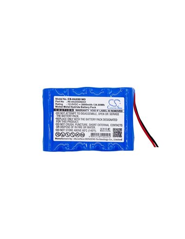 12V AA NiMh Battery Pack 2000Mah with wire leads