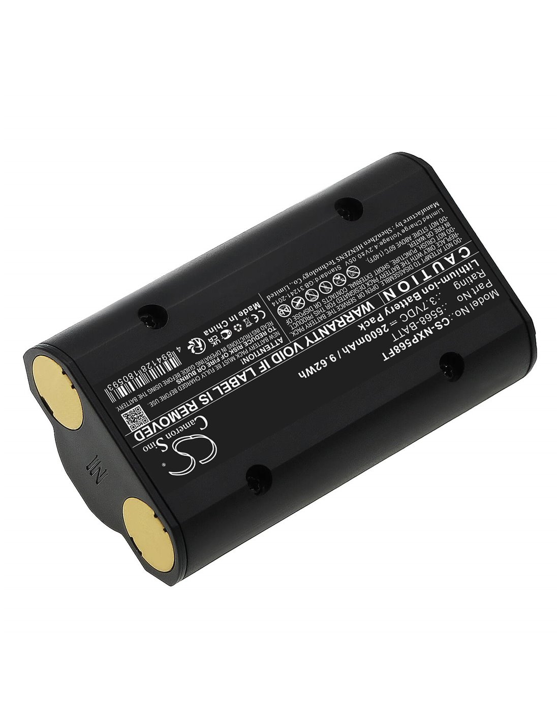 3.7V, Li-ion, 2600mAh, Battery fits Nightstick 5566, 5568, Xpp-5566, 9.62Wh