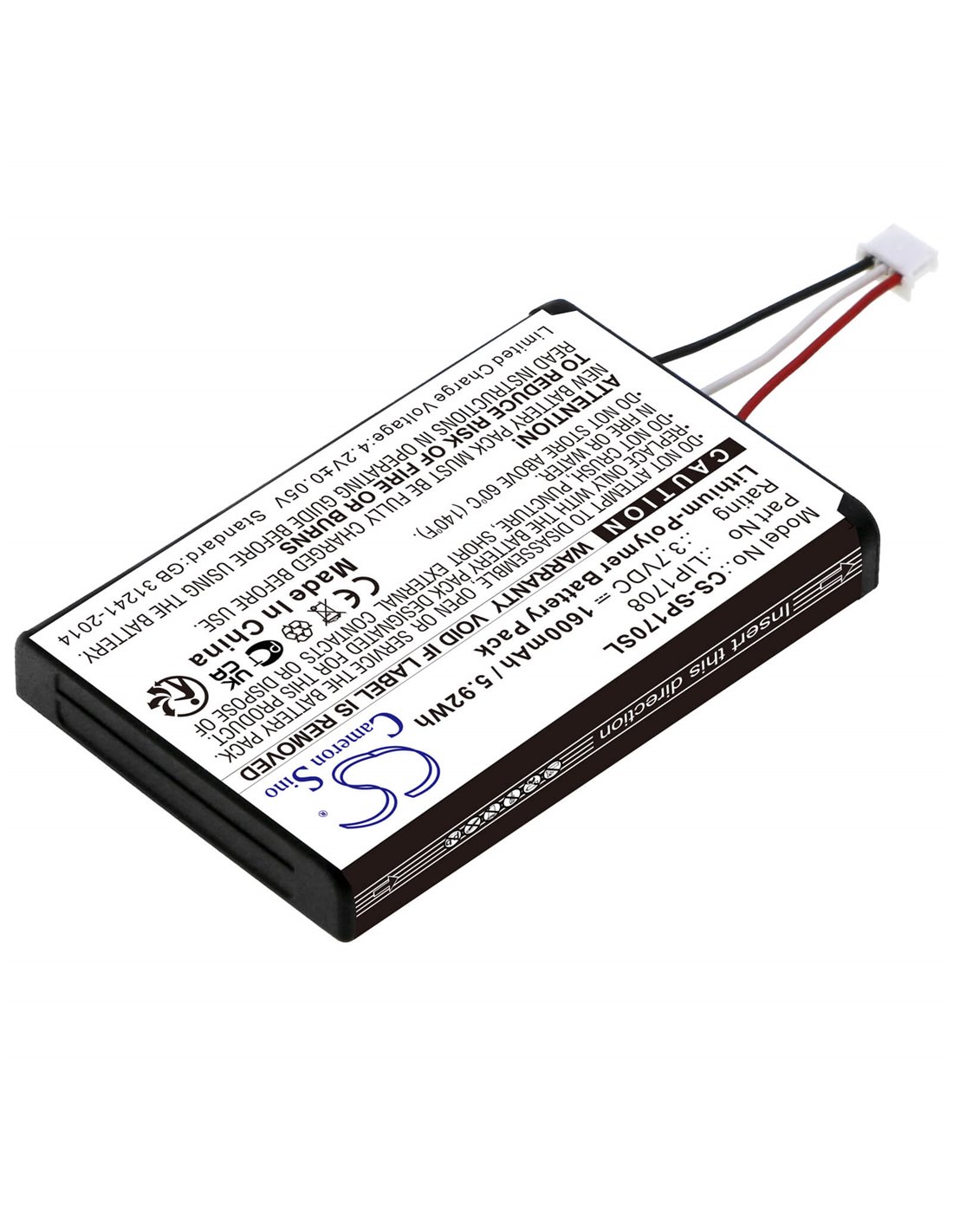 3.7V, Li-Polymer, 1600mAh, Battery fits Sony Cfi-1015a, Cfi-zct1w, Ps5 Dualsense, 5.92Wh