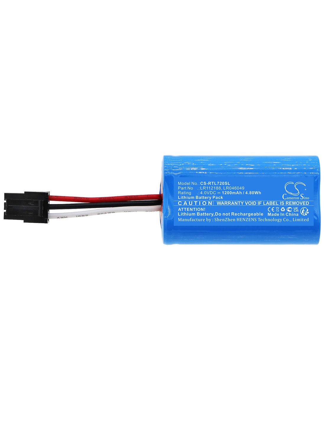 4.0V, Lithium, 1200mAh, Battery fits Range Rover, Discovery 2017, Evoque 2014, 4.80Wh