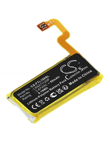 3.87V, Li-Polymer, 50mAh, Battery fits Fitbit, Luxe, 0.19Wh
