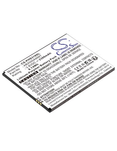 Battery for Philips, Cts318, Xenium S318 3.7V, 2300mAh - 8.51Wh