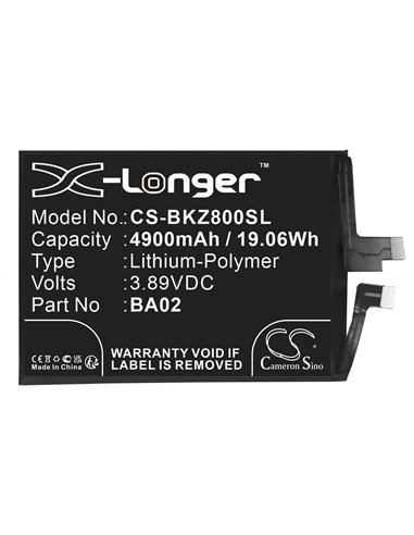 3.89V, Li-Polymer, 4900mAh, Battery fits Vivo, Iqoo Z8x, 19.06Wh