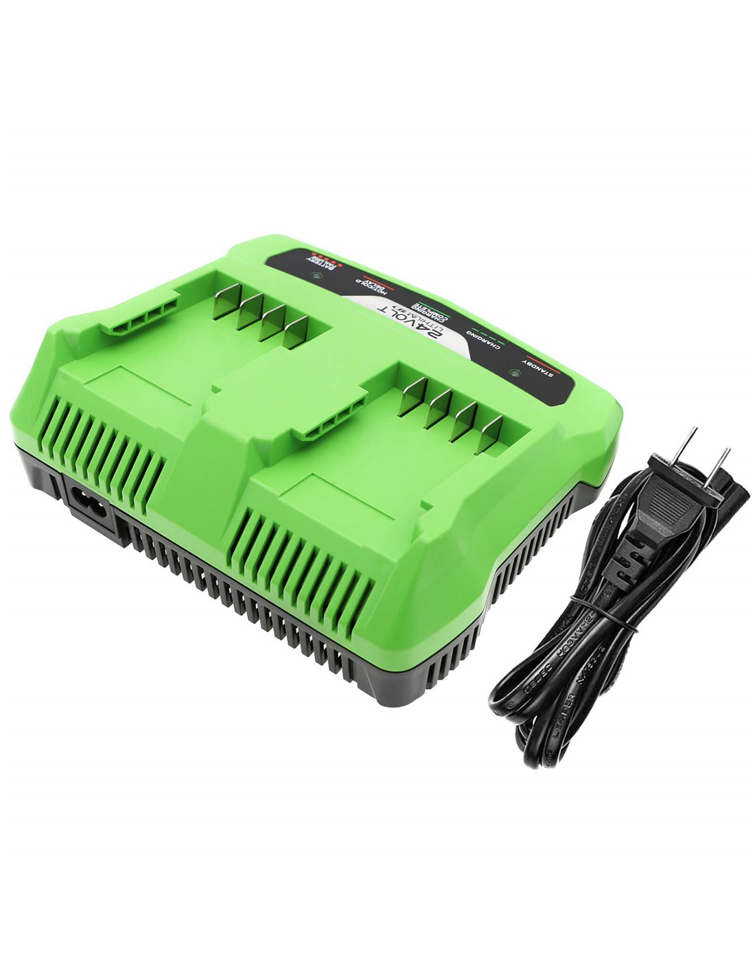 Charger fits Greenworks 10-inch Cordless Chainsaw 2036, 130mph Cordless G24 Sweeper, 2000007,