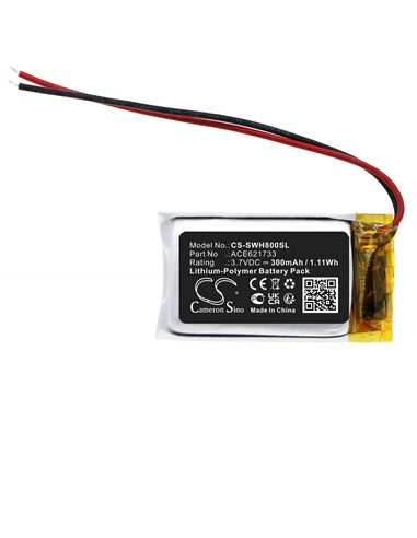 3.7V, Li-Polymer, 300mAh , Battery fits Sony Linkbuds Charging Case, Linkbuds True Charging Case, 1.11Wh