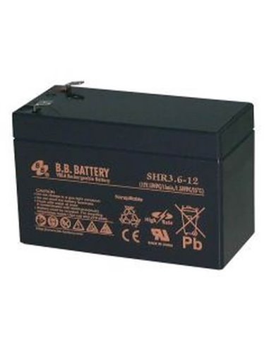 SHR3.6-12, 12 volt 3.6 amp hour sealed lead acid battery