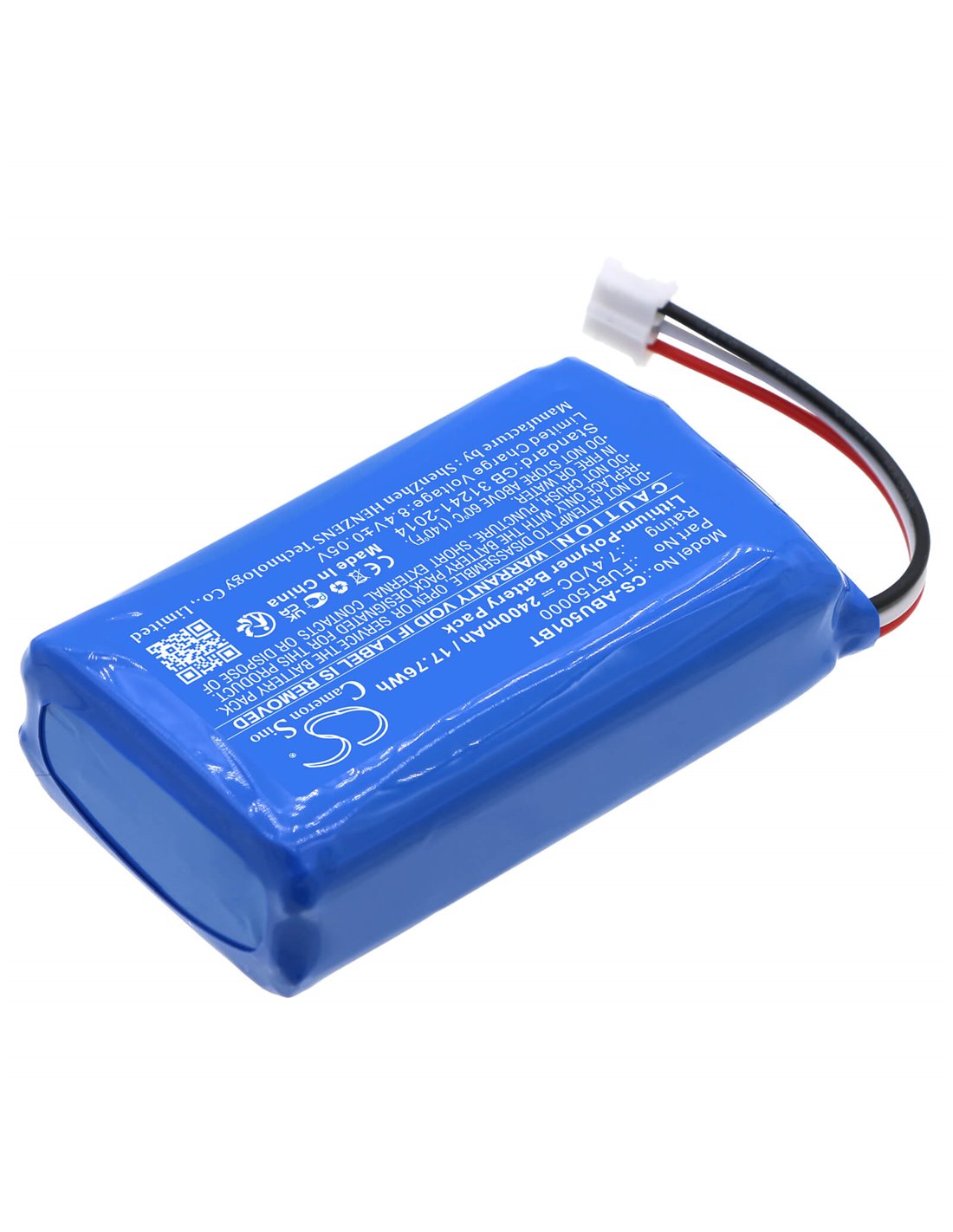 7.4V, Li-Polymer, 2400mAh, Battery fits Abus, Fuaa50000, Fuaa50010, 17.76Wh