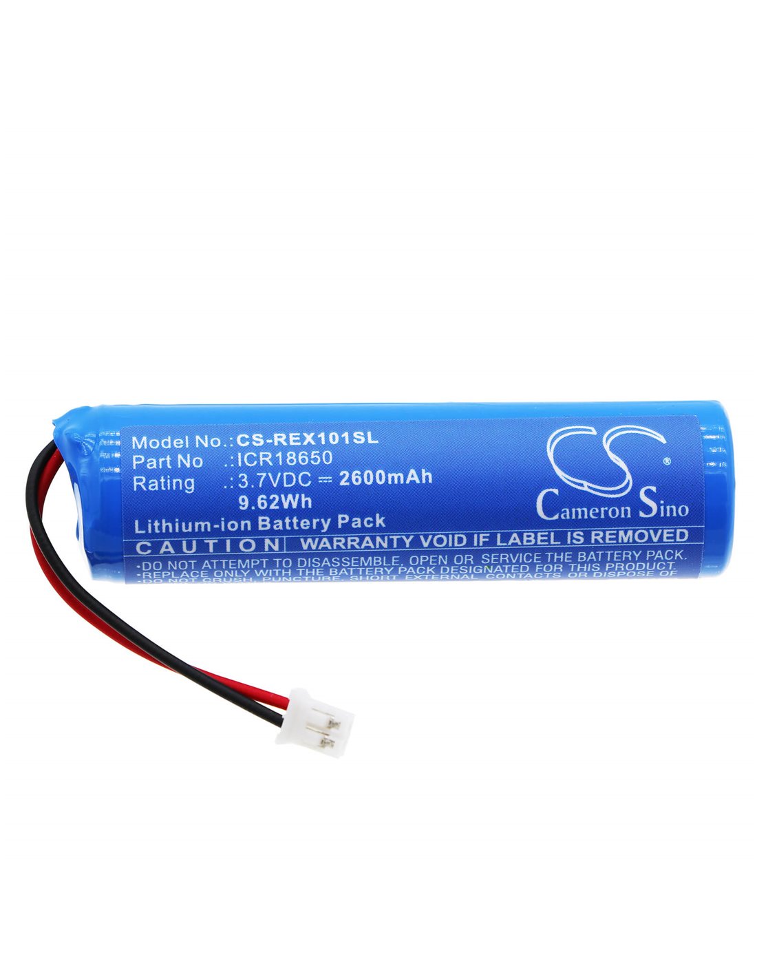 3.7V, Li-ion, 2600mAh, Battery fits Rescomf, Xd101, 9.62Wh