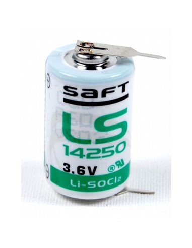 Saft LS14250 1/2 AA PC Pins dual single pin terminal battery