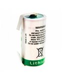 Saft ls17330, 2/3 A 3.6V, 2100mah battery with tabs in the same direction