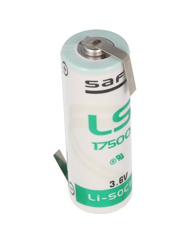 Opposite-Tabbed Saft LS17500 A Size 3.6V 3600mAh Battery