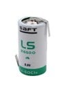Opposite Tabs C-size 3.6V 7700mAh Saft LS26500 Lithium Battery