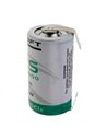 Saft 3.6V 17000mAh D-Size Battery with Unidirectional Tabs
