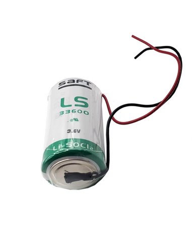 Saft LS33600 3-Inch Fly Leads, D-Size 3.6V 17000mAh Battery