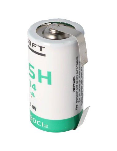 Saft LSH14 C-Size 3.6V 5800mAh Battery with Unidirectional Tabs