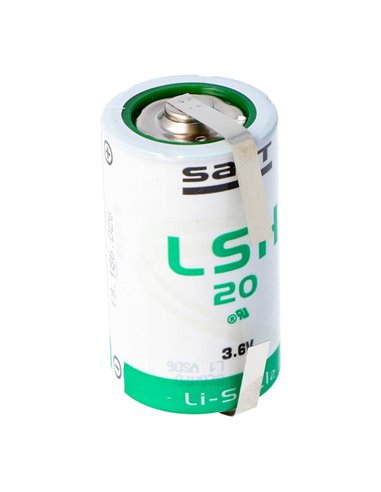 D-Size 3.6V 13000mAh Saft Lsh20 Battery with Unidirectional Tabs