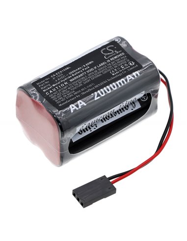 4.8V, Ni-MH, 2000mAh, Battery fits Ei Compact, Cash Register, 9.60Wh