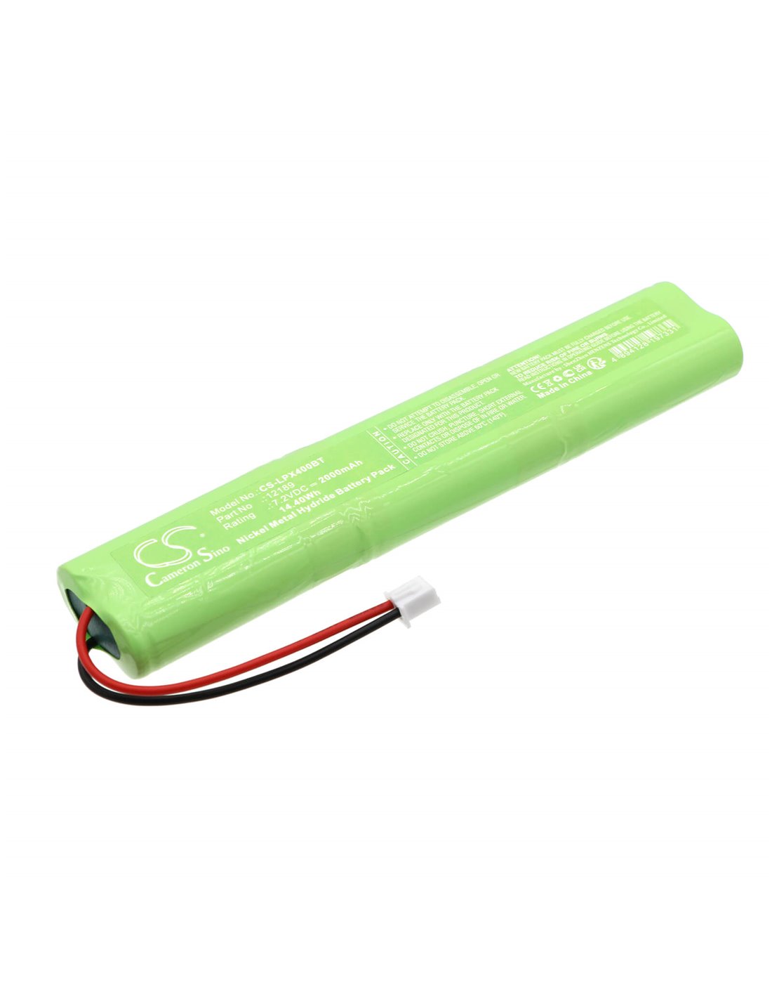 7.2V, Ni-MH, 2000mAh, Battery fits Lupus, Xt3, Xt4, 14.40Wh