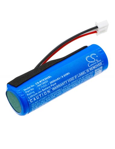 3.7V, Li-ion, 2600mAh, Battery fits Blaupunkt, Bluetooth Lautsprecher, Bt 202, 9.62Wh