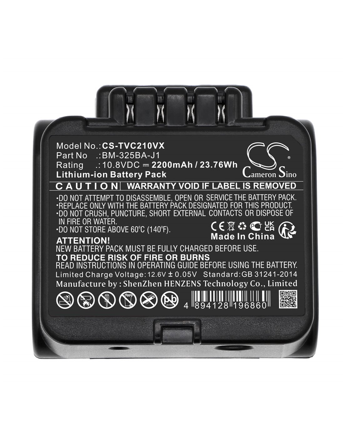 10.8V, Li-ion, 2200mAh, Battery fits Toshiba, Vc-clw21, Vc-clw21-n, 23.76Wh
