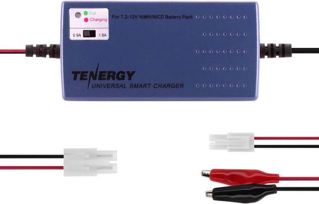 Tenergy Smart Battery Charger for NiMH/NiCd 7.2V-12V 6S-10S Battery Packs Charger/Adapter Tenergy