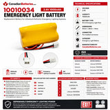 10010034 Emergency Light Battery 2.4V 1000mAh for Lithonia & Exitronix Other Batteries BB Generic