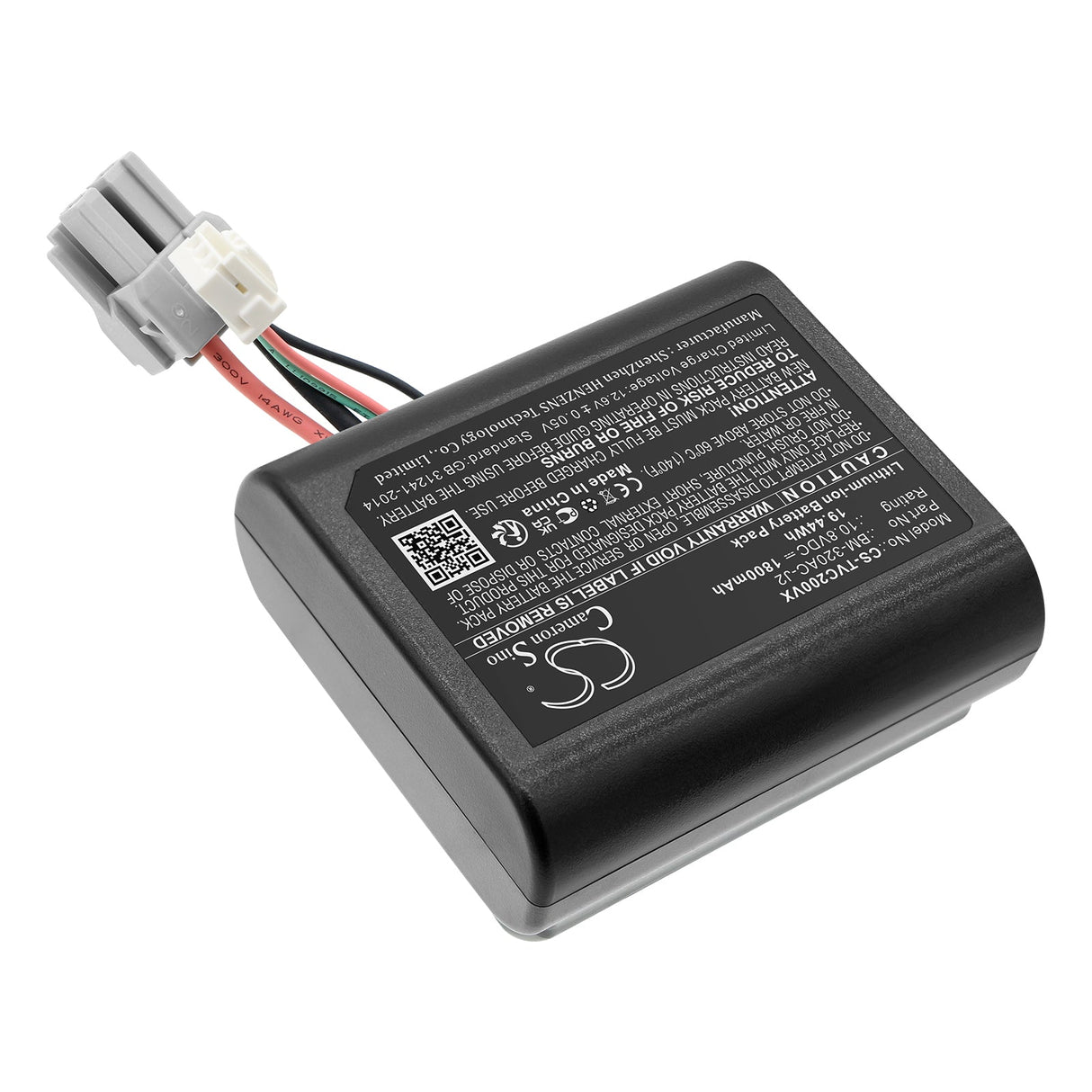10.8V, Li-ion, 1800mAh, Vacuum Battery fits Toshiba, Vc-cls1, Vc-cls11, 19.44Wh Vacuum Cameron Sino Technology Limited