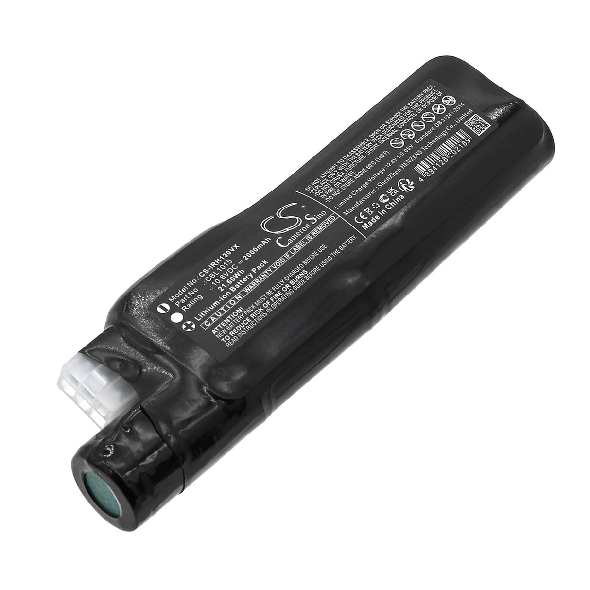 10.8V, Li-ion, 2000mAh, Vacuum Battery fits Iris Ohyama, Cohc-1300g, Dkc-sldc1, 21.60Wh Vacuum Cameron Sino Technology Limited