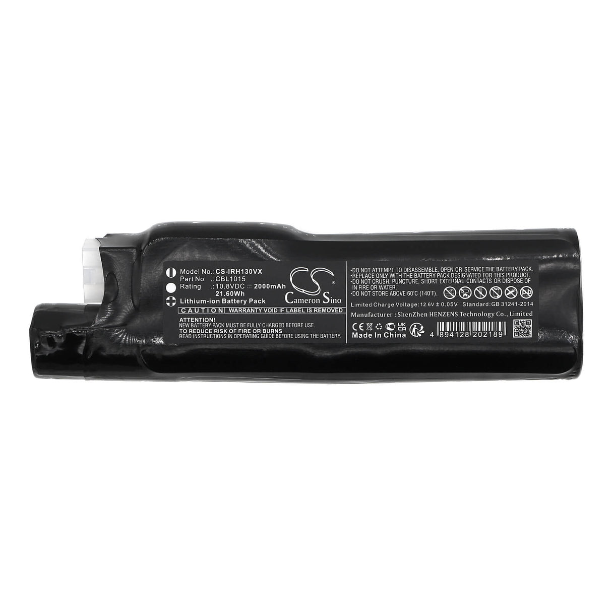 10.8V, Li-ion, 2000mAh, Vacuum Battery fits Iris Ohyama, Cohc-1300g, Dkc-sldc1, 21.60Wh Vacuum Cameron Sino Technology Limited