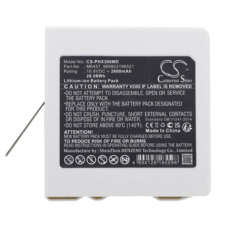10.8V, Li-ion, 2600mAh, Medical battery fits Philips, 989803196521, 867030, 867033, 28.08Wh Medical Cameron Sino Technology Limited (Medical)