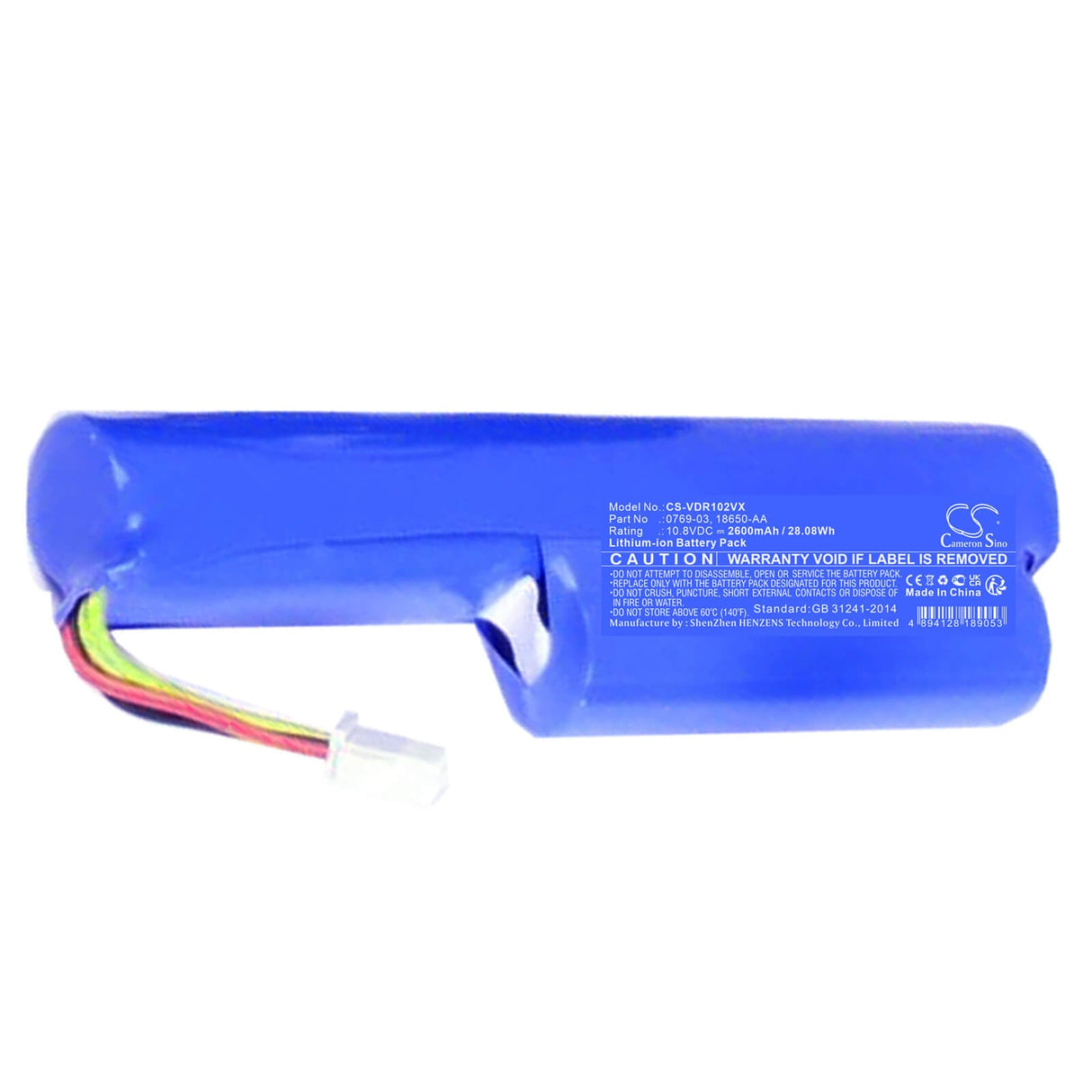 10.8V, Li-ion, 2600mAh, Vacuum battery fits Vileda, Vr 102, Vr 201 Petpro, Vr 303, 28.08Wh Vacuum Cameron Sino Technology Limited