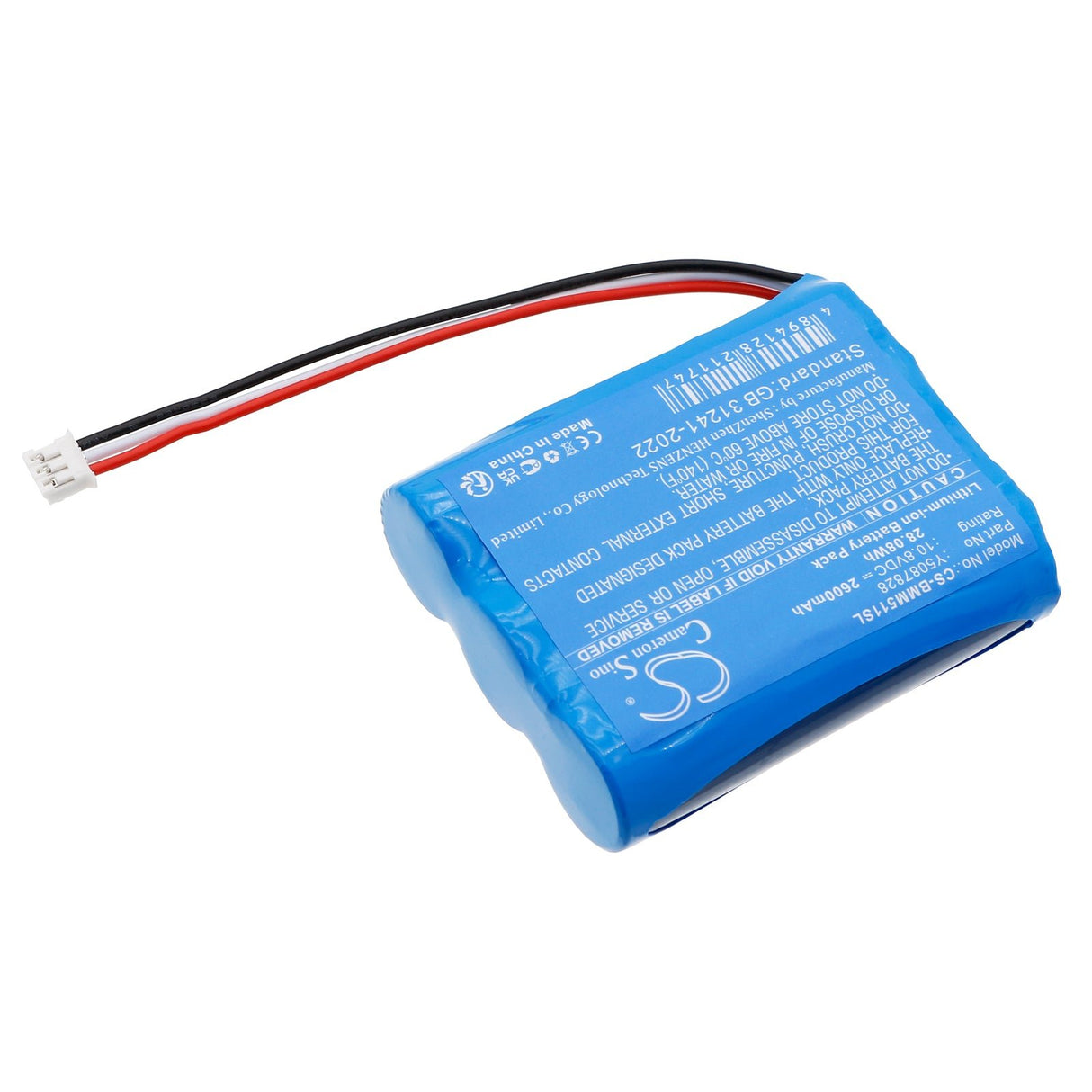 10.8V, Li-ion, 2600mAh, Portable Printer battery fits Brady, M511, 28.08Wh Portable Printer Cameron Sino Technology Limited