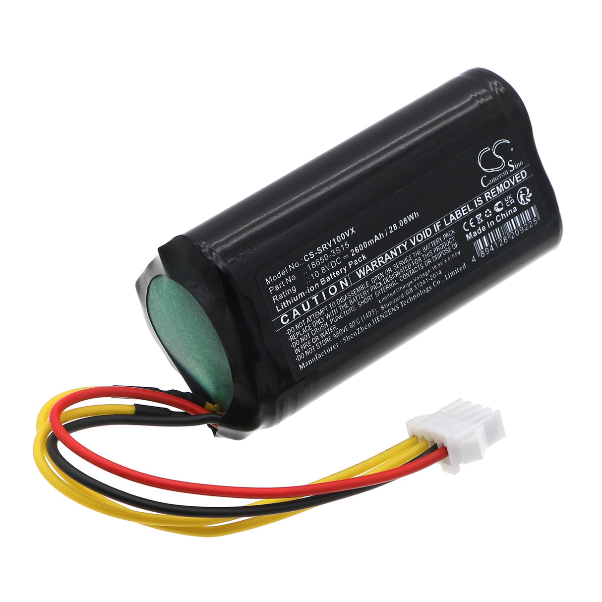 10.8V, Li-ion, 2600mAh, Vacuum battery fits Sencor, Srv 1000, Srv 1000sl, 28.08Wh Vacuum Cameron Sino Technology Limited
