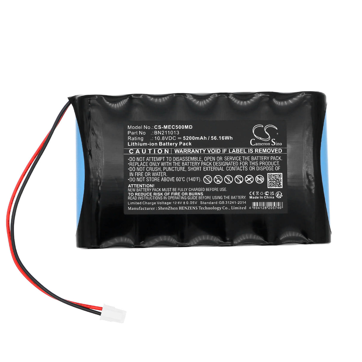 10.8v, Li-ion, 5200mah, Battery Fits Compact Type 5, Compact Type 7, 56.16wh Medical Cameron Sino Technology Limited (Medical)   