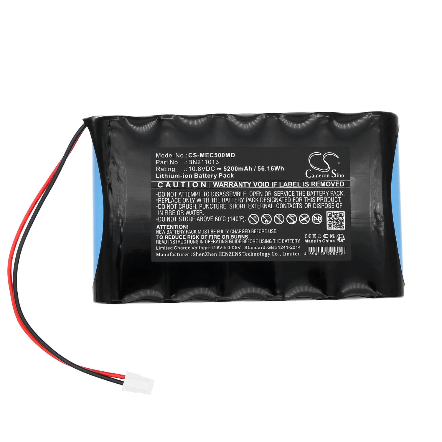 10.8v, Li-ion, 5200mah, Battery Fits Compact Type 5, Compact Type 7, 56.16wh Medical Cameron Sino Technology Limited (Medical)   