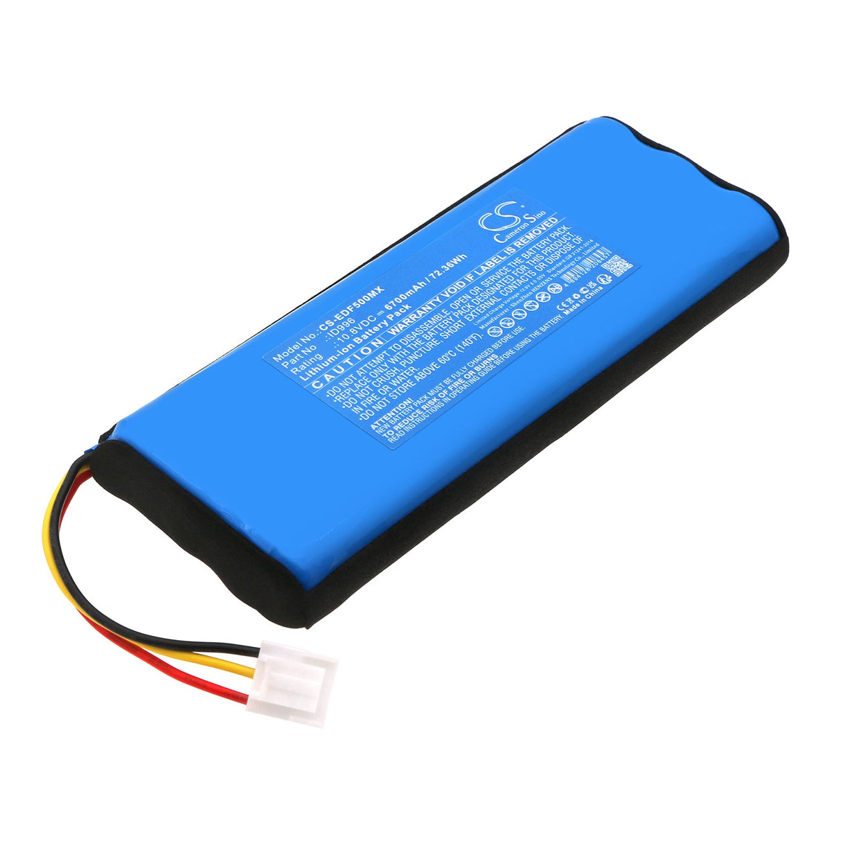 10.8V, Li-ion, 6700mAh, Medical battery fits Edan, F15, X12, 72.36Wh Medical Cameron Sino Technology Limited (Medical)