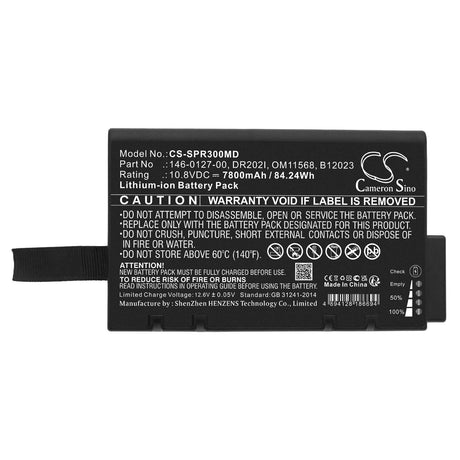 10.8V, Li-ion, 7800mAh, Medical battery fits Spacelabs, 146-0127-00, Els5, Mcare300, 84.24Wh Medical Cameron Sino Technology Limited (Medical)