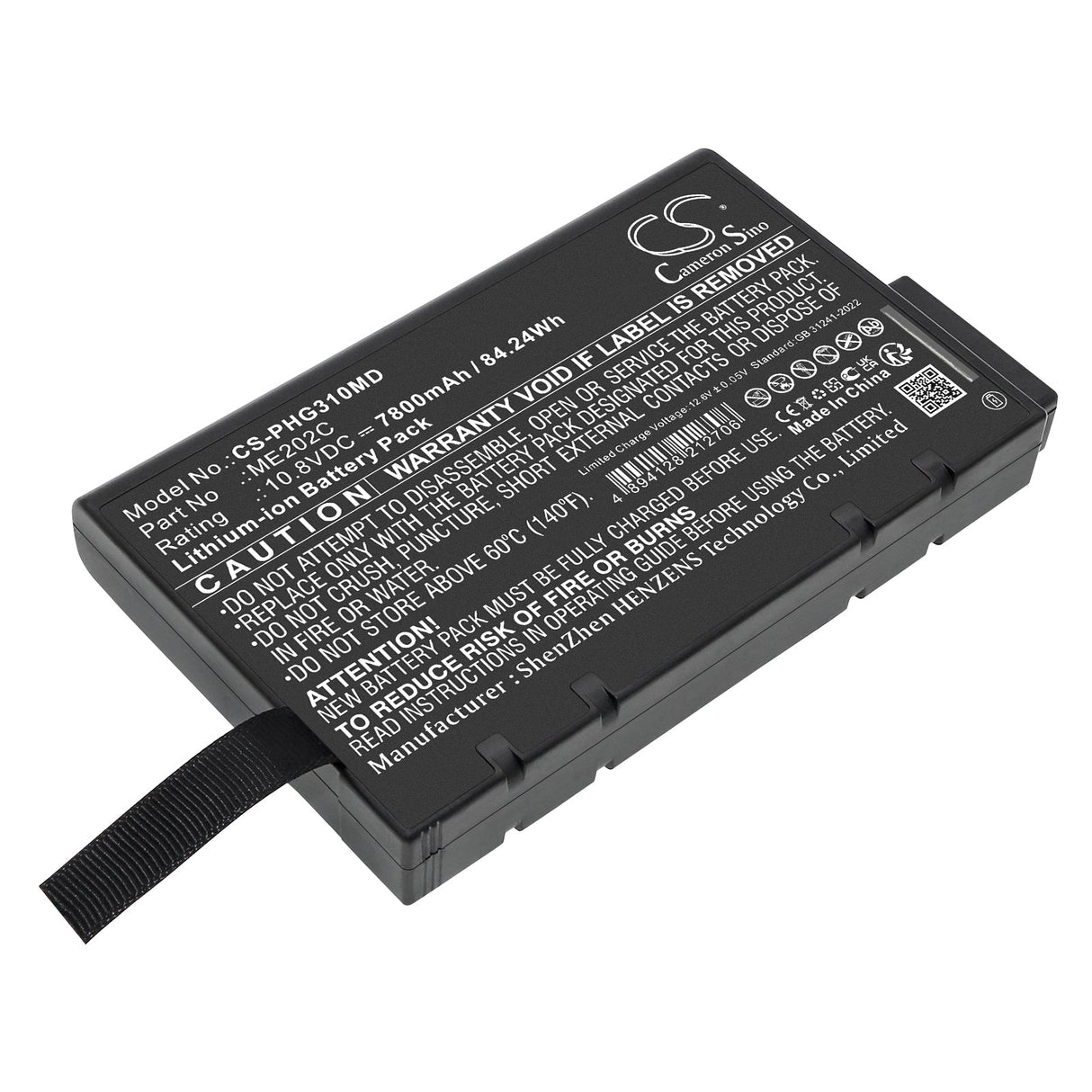 10.8V, Li-ion, 7800mAh, Medical battery fits Philips, Goldway G30e, 84.24Wh Medical Cameron Sino Technology Limited (Medical)