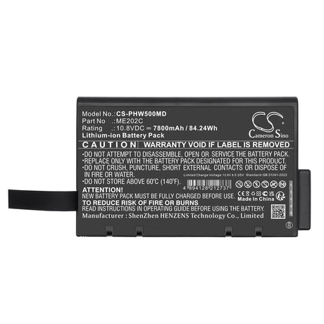 10.8V, Li-ion, 7800mAh, Medical battery fits Philips, Pagewriter Tc50, 84.24Wh Medical Cameron Sino Technology Limited (Medical)