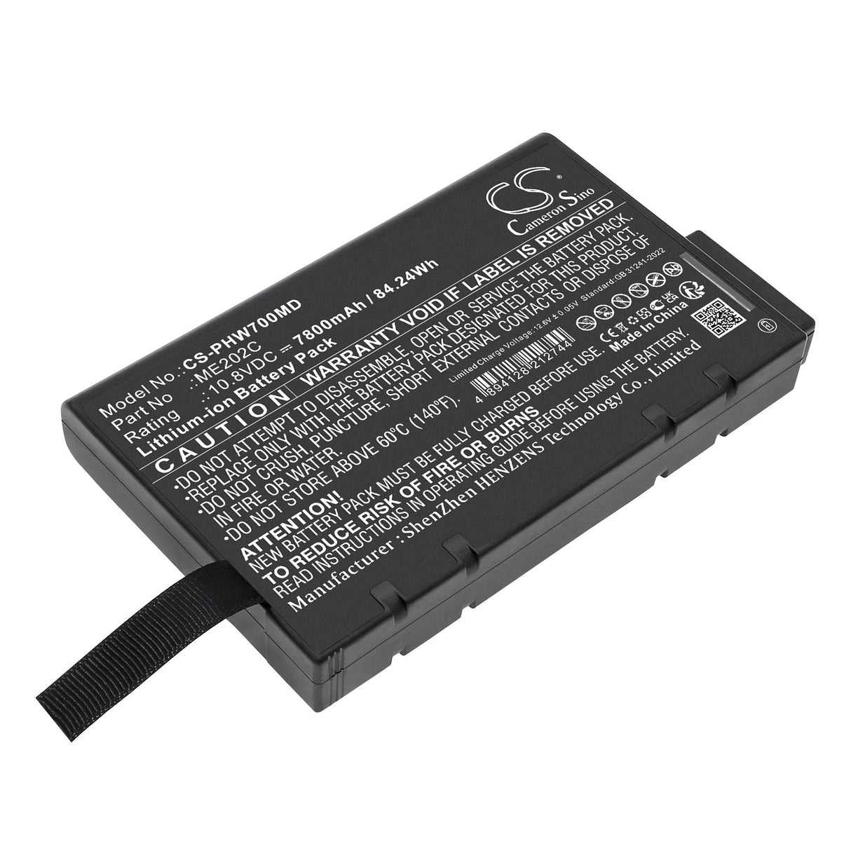 10.8V, Li-ion, 7800mAh, Medical battery fits Philips, Philips Pagewriter Tc70, 84.24Wh Medical Cameron Sino Technology Limited (Medical)