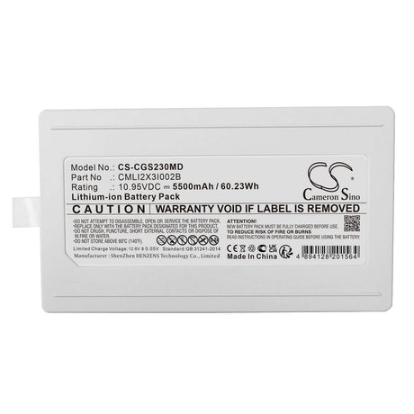 10.95V, Li-ion, 5500mAh, Medical battery fits Comen, Cmli2x3i002b, Patient Monitor, 60.23Wh Medical Cameron Sino Technology Limited (Medical)