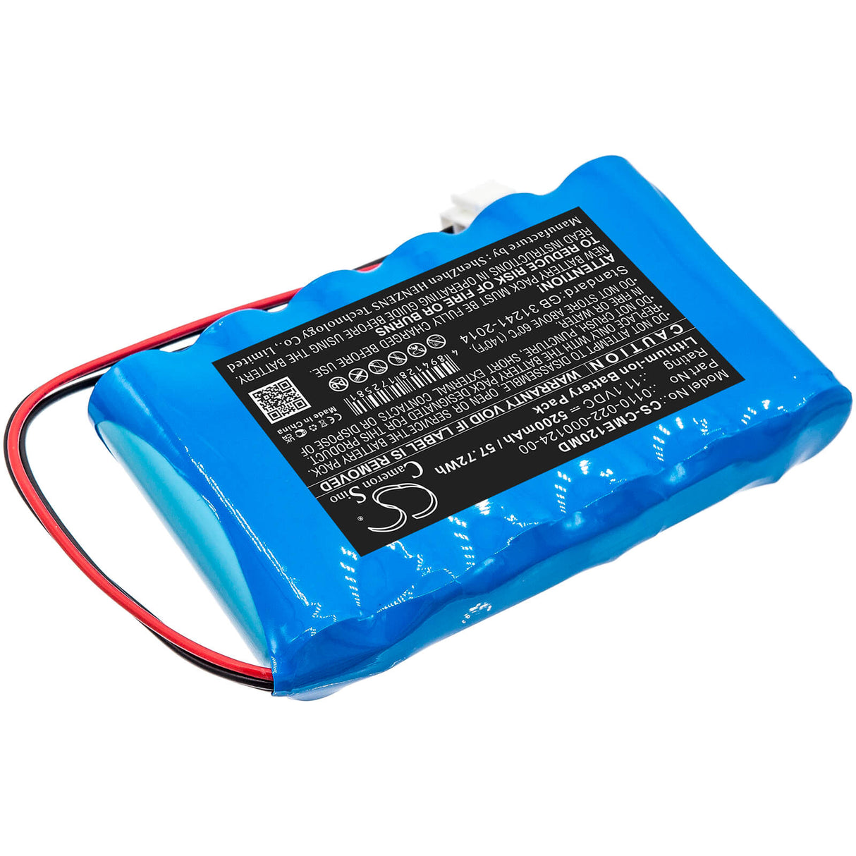 11.1V, Li-ion, 5200mAh, Medical battery fits Comen, 0110-022-000124-00, Cm-1200a Ecg, 57.72Wh Medical Cameron Sino Technology Limited (Medical)