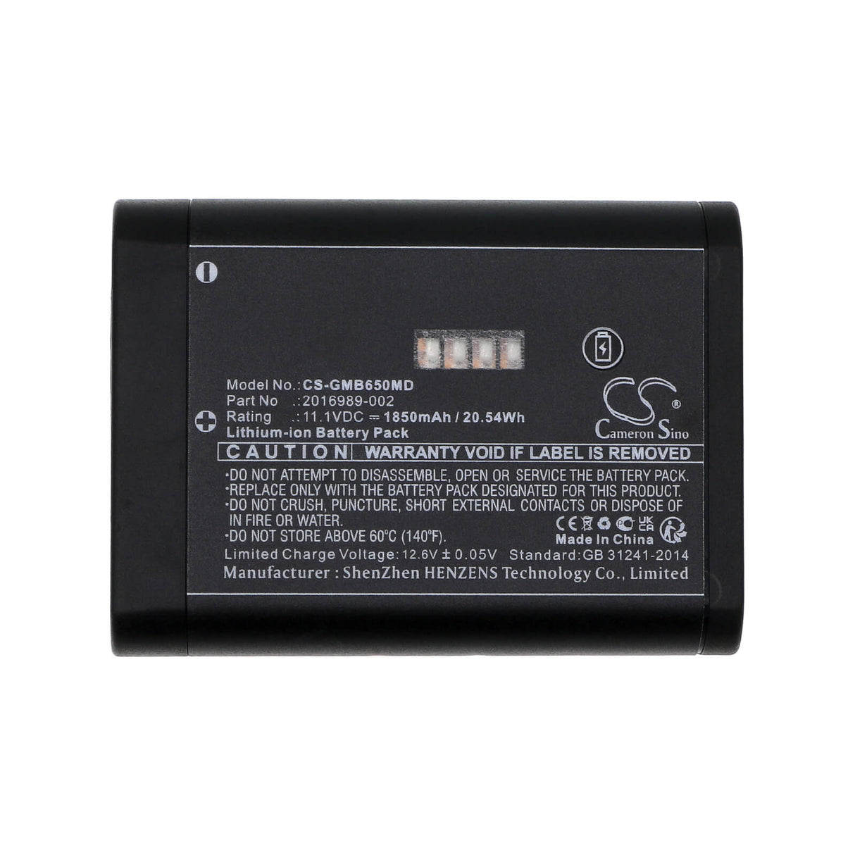 11.1V, Li-ion, 1850mAh, Medical battery fits Ge, 2016989-002, B650, B850, 20.54Wh Medical Cameron Sino Technology Limited (Medical)