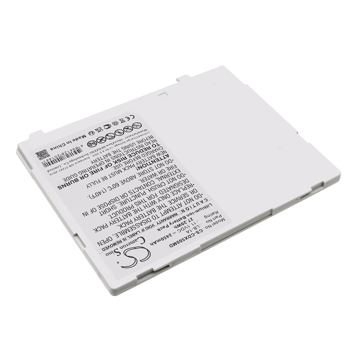 11.1V, Li-ion, 2450mAh, Medical battery fits Canon, 1877a255, Cxdi-401c Wireless, Cxdi-401cw, 27.20Wh Medical Cameron Sino Technology Limited (Medical)