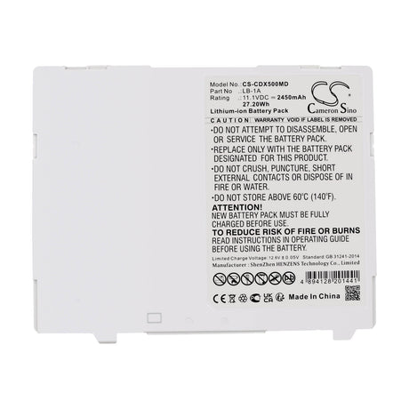 11.1V, Li-ion, 2450mAh, Medical battery fits Canon, 1877a255, Cxdi-401c Wireless, Cxdi-401cw, 27.20Wh Medical Cameron Sino Technology Limited (Medical)